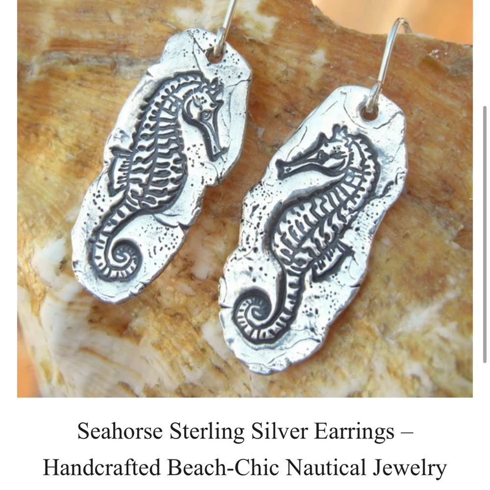 Seahorse Sterling Silver Earrings
